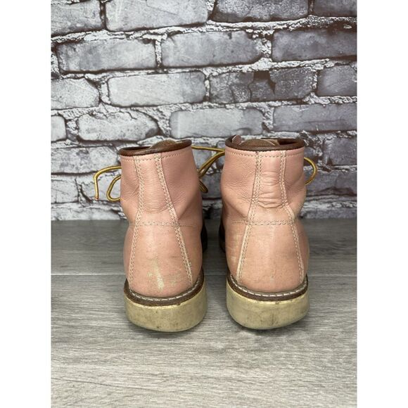 Red Wing 3387 Rose Pink Leather Lace Up Work Boots Women's Sz 8M US/38.5EU USA - Picture 3 of 16